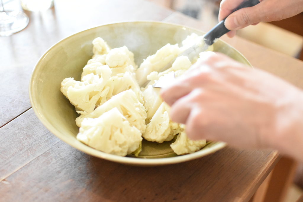 カリフラワー蒸し