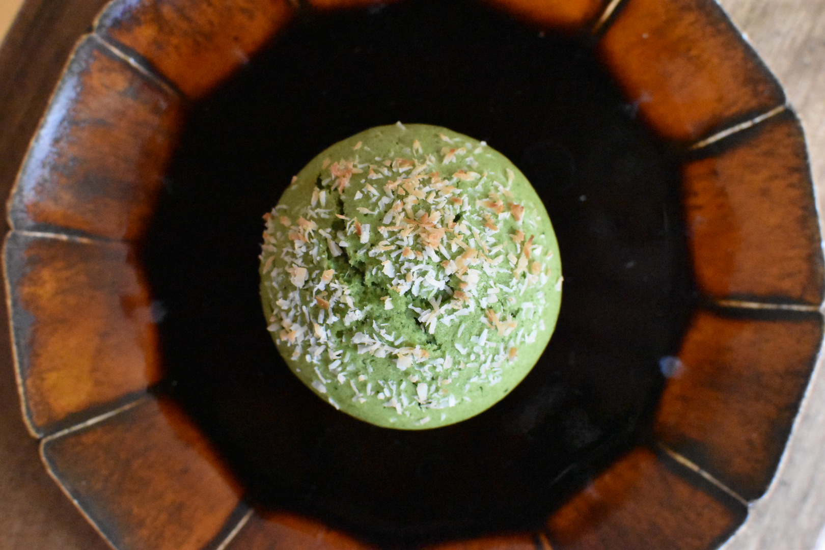 ココナッツ油と抹茶のマフィン